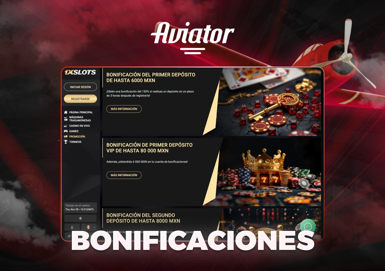 Ofertas de bonos disponibles en la casa de apuestas 1xSlots