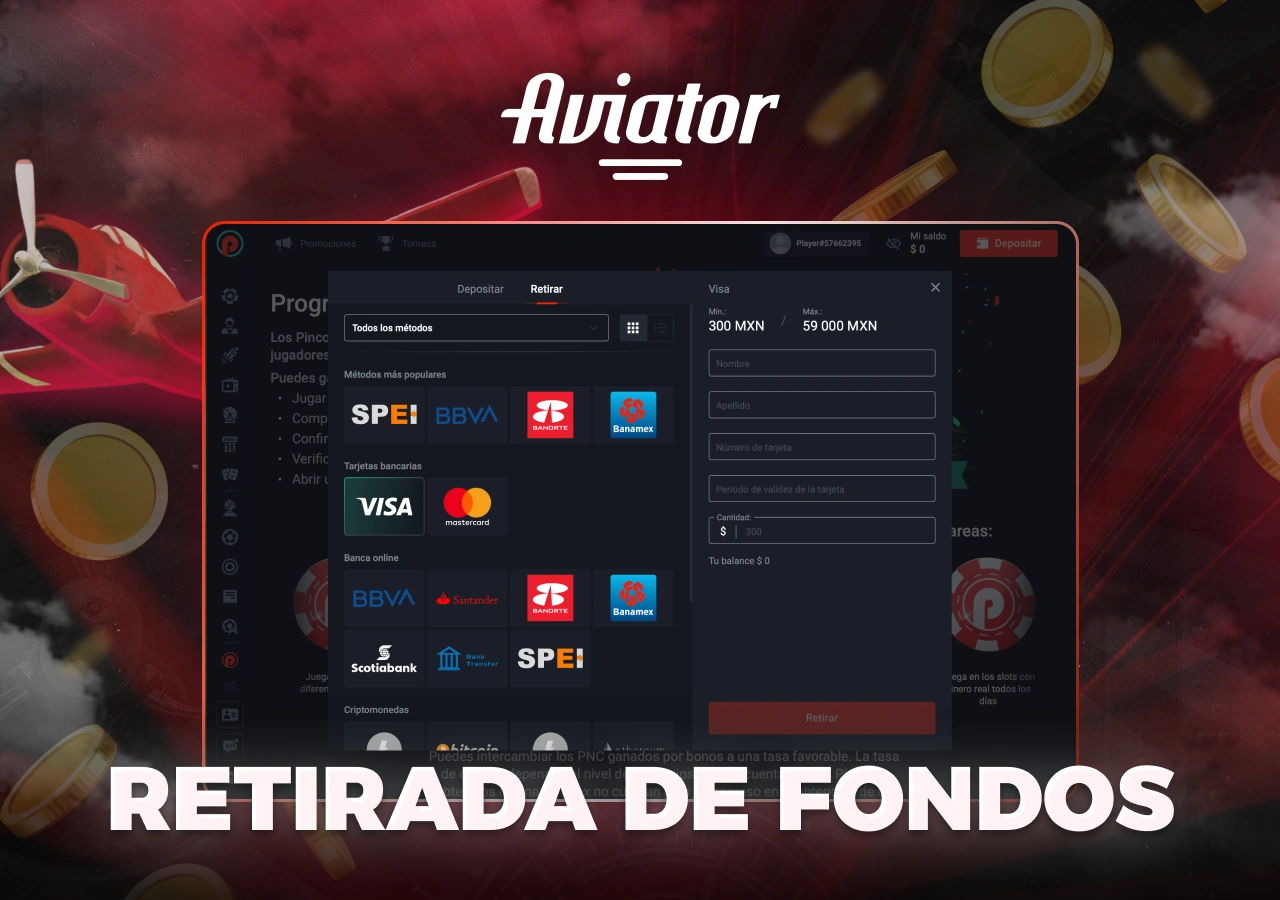 Opciones disponibles para retirar fondos de tu cuenta Pin Up
